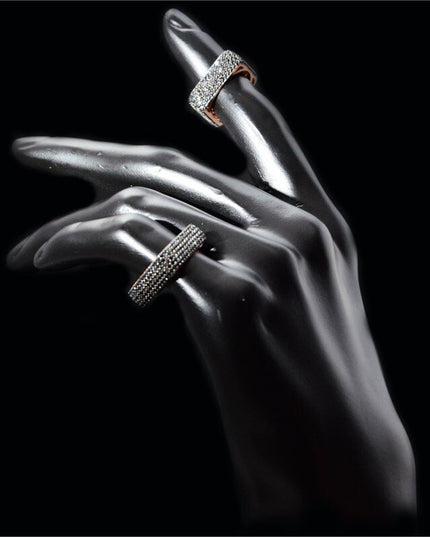 Infinity Ring, Power of Black 925 Silver