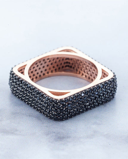 Infinity Ring, Power of Black 925 Silver