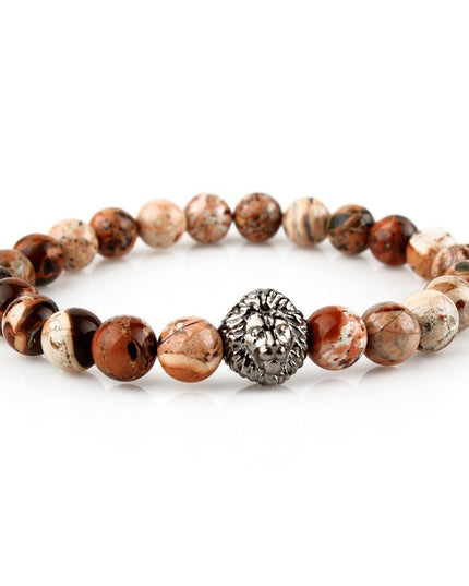 Jaspis Naturstein Perlenarmband