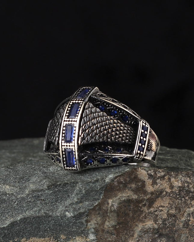 925 Silber Ring Baguette