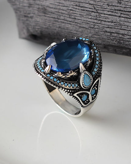 925 Silber Ring Topas