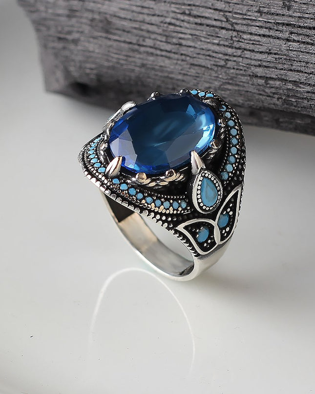 925 Silber Ring Topas