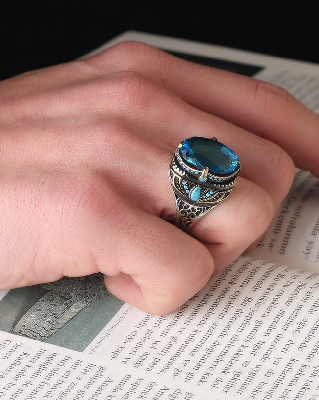 925 Silber Ring Topas