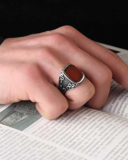 925 Silber Ring Achat