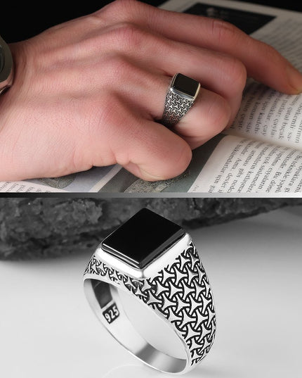 925 Silber Ring Onyx