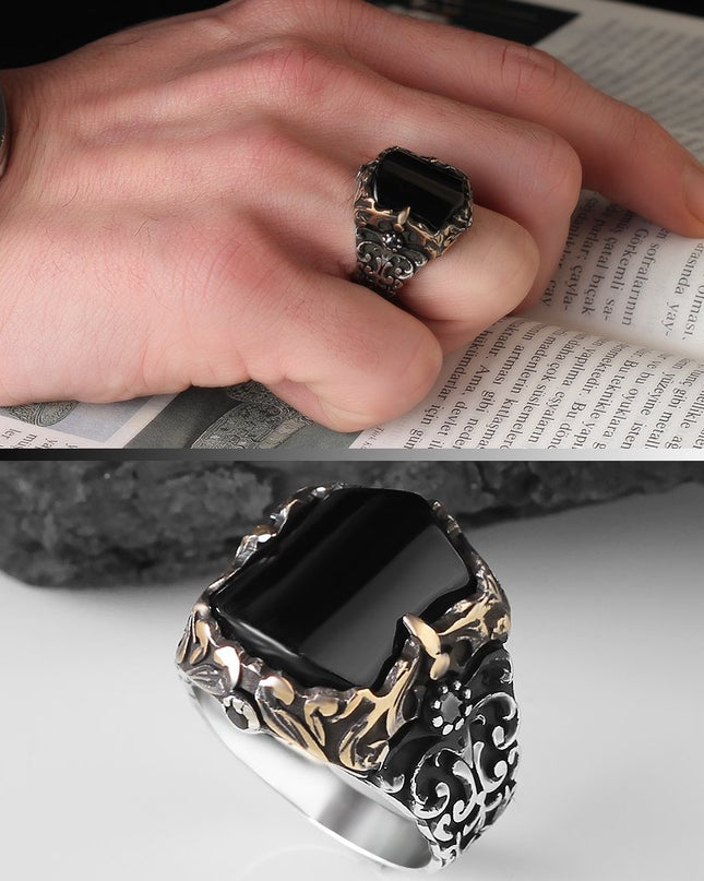 925 Silber Ring Onyx