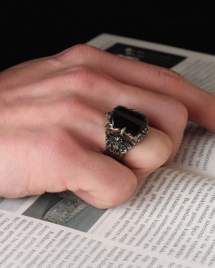 925 Silber Ring Onyx