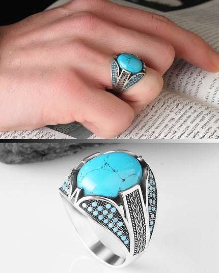 925 Silber Türkiser Ring