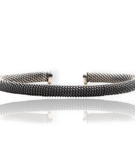 Freesize Geflochtenes Massiv Armband 925 Silber