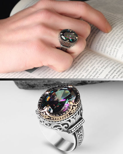 925 Silber Ring Topas