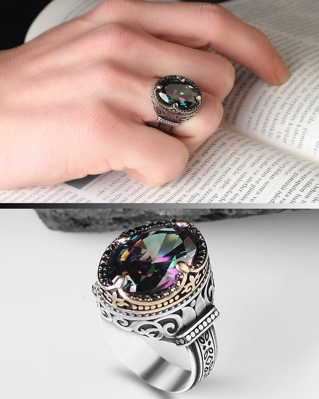 925 Silber Ring Topas
