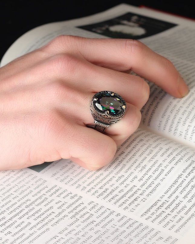 925 Silber Ring Topas