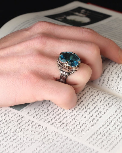 925 Silber Ring Topaz