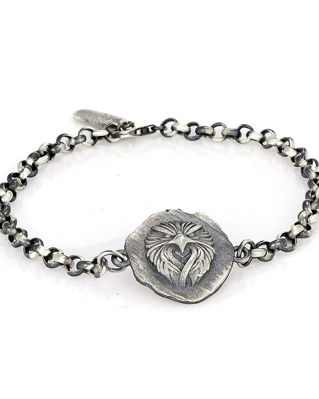 Herrenarmband aus 925er-Sterlingsilber, Modell Adler