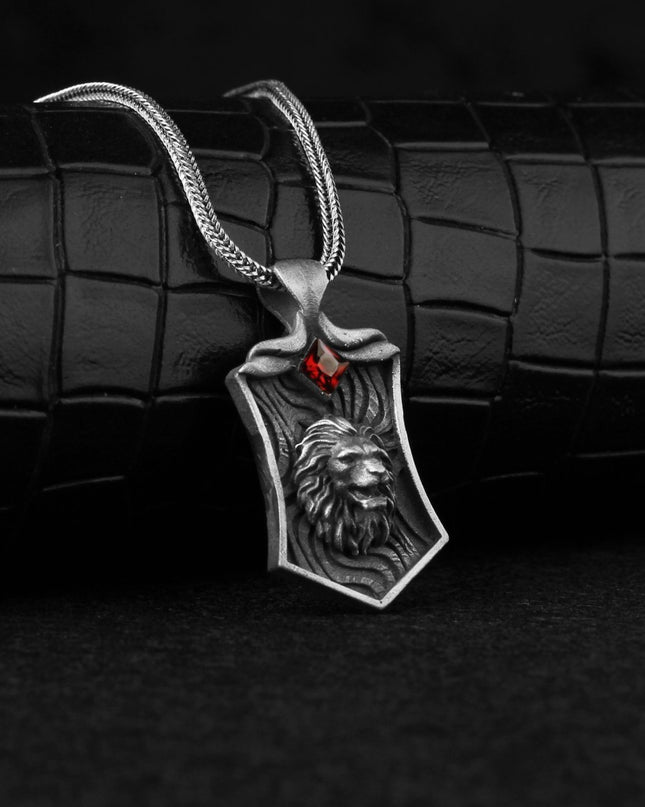 Löwe Halskette 925 Sterling Silber