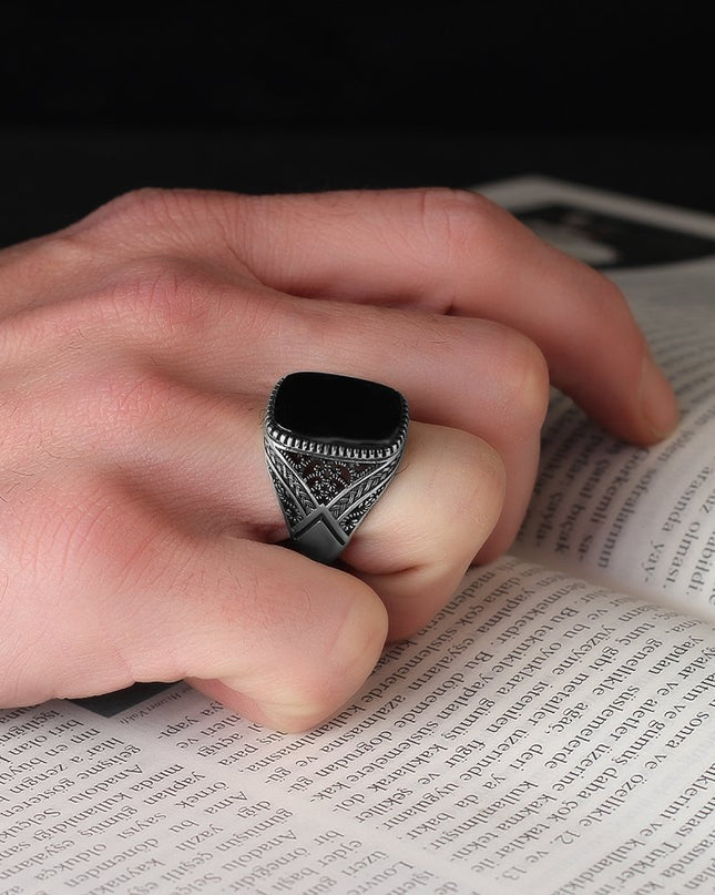 925 Silber Ring Onyx