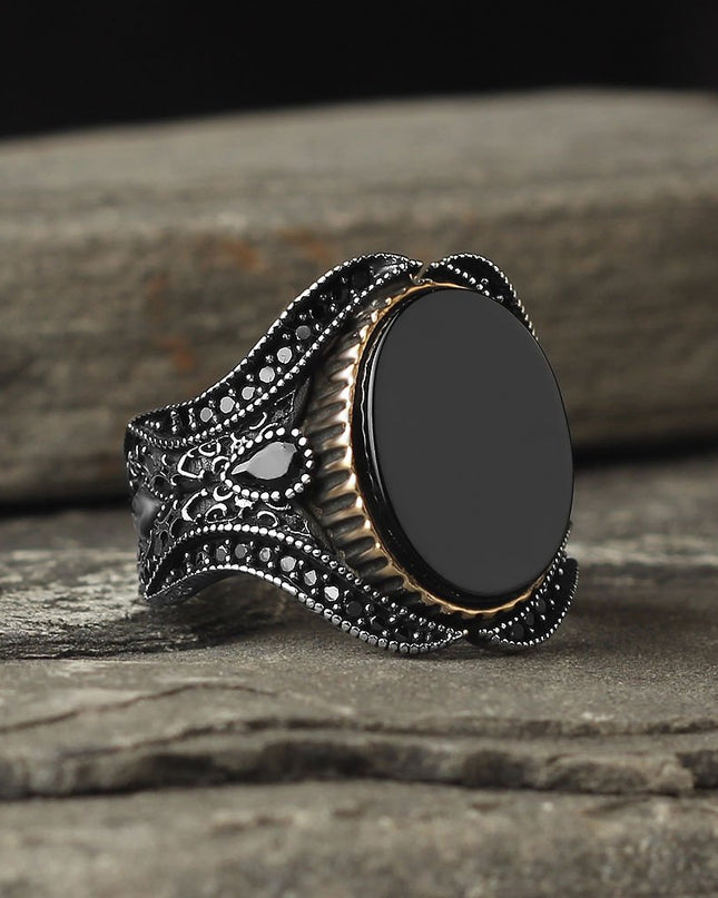 925 Silber Ring Onyx