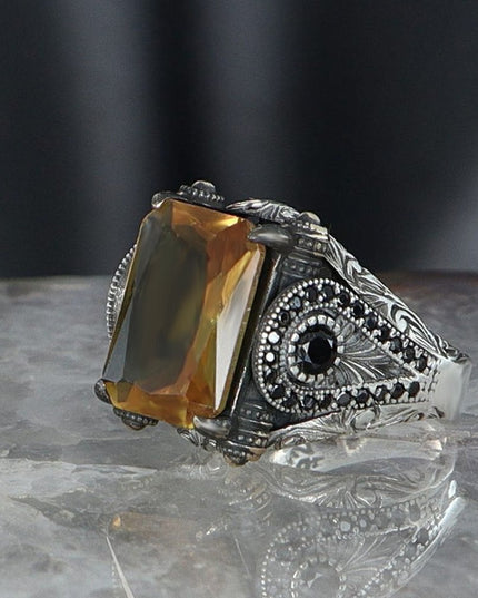 925 Silber Zultanit Herrenring