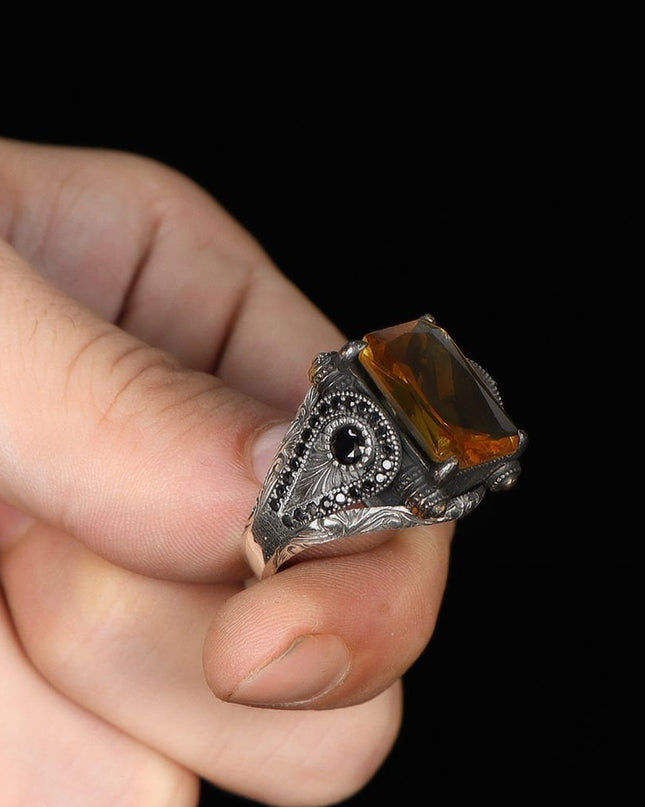 925 Silber Zultanit Herrenring
