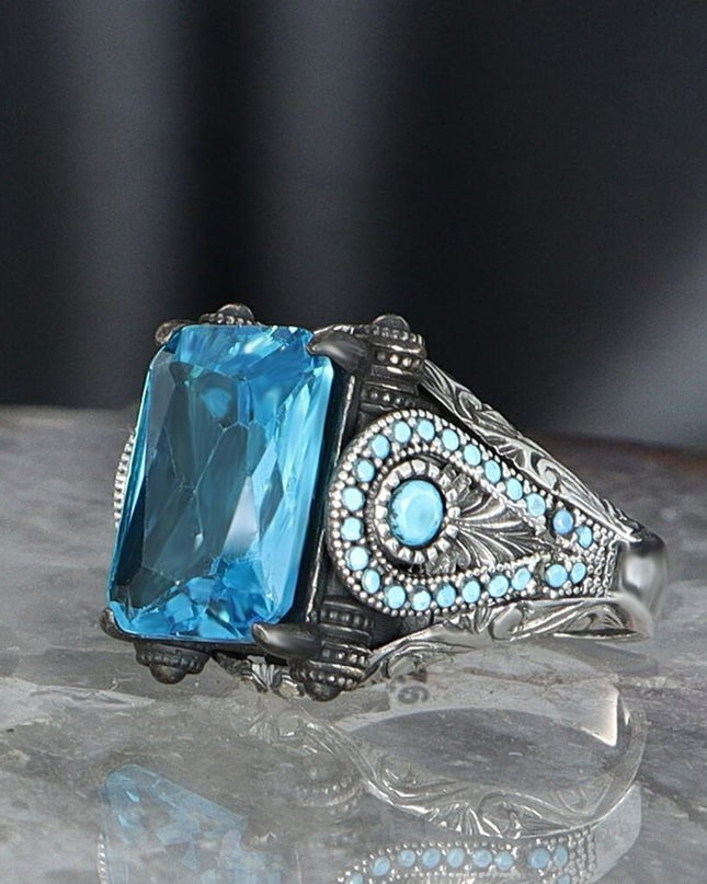 925 Silber Blau Topaz