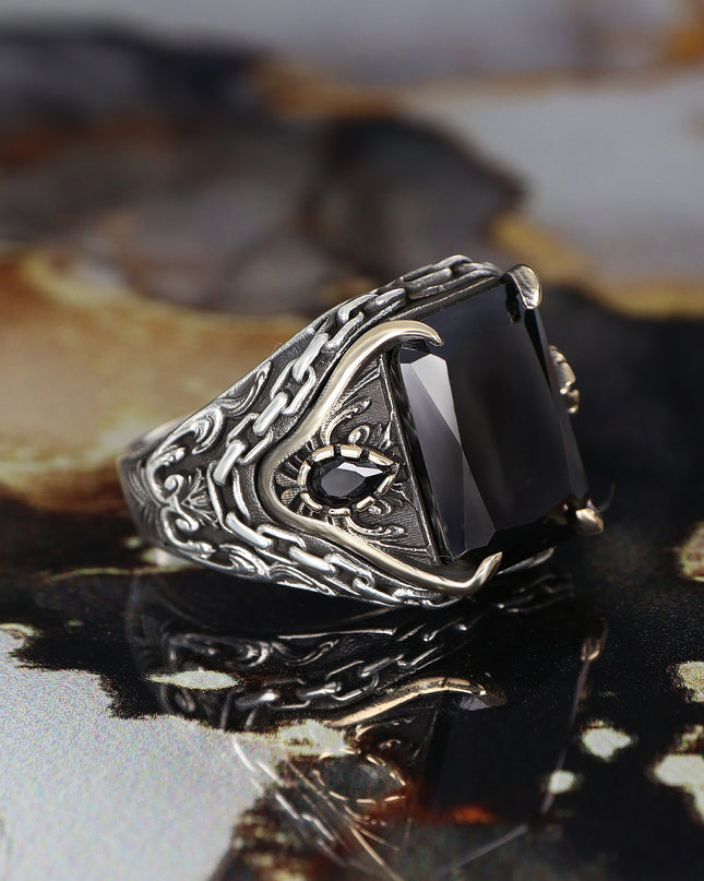 925 Silber Kettenring Zirkonia
