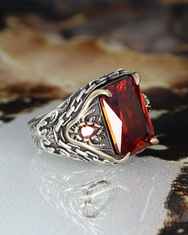 925 Silber Kettenring Zirkonia