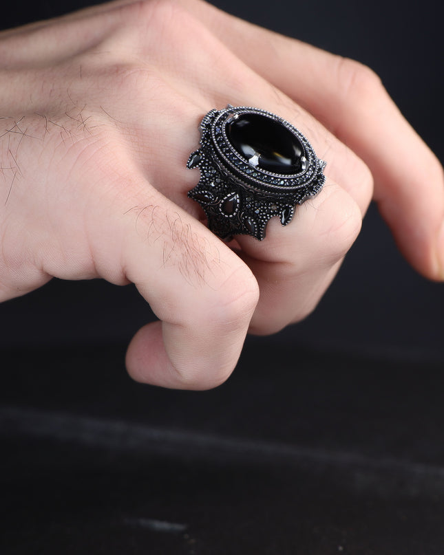 925 Silber Ring Onyx
