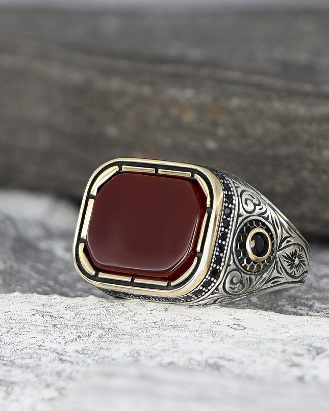 925 Silber Ring Achat