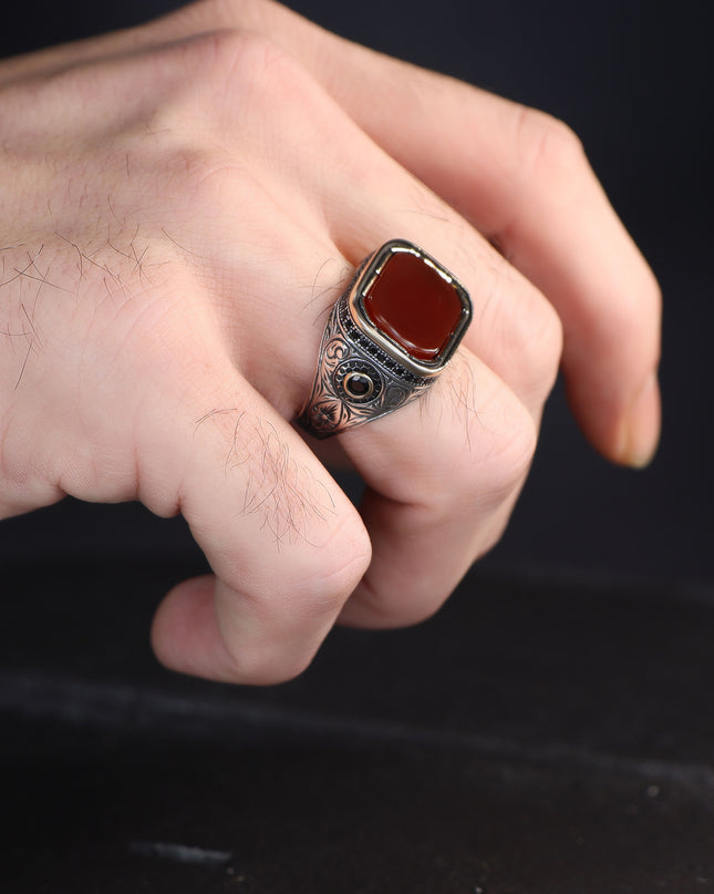 925 Silber Ring Achat