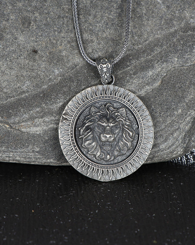 Handgemachter Löwe Halskette 925 Sterling Silber