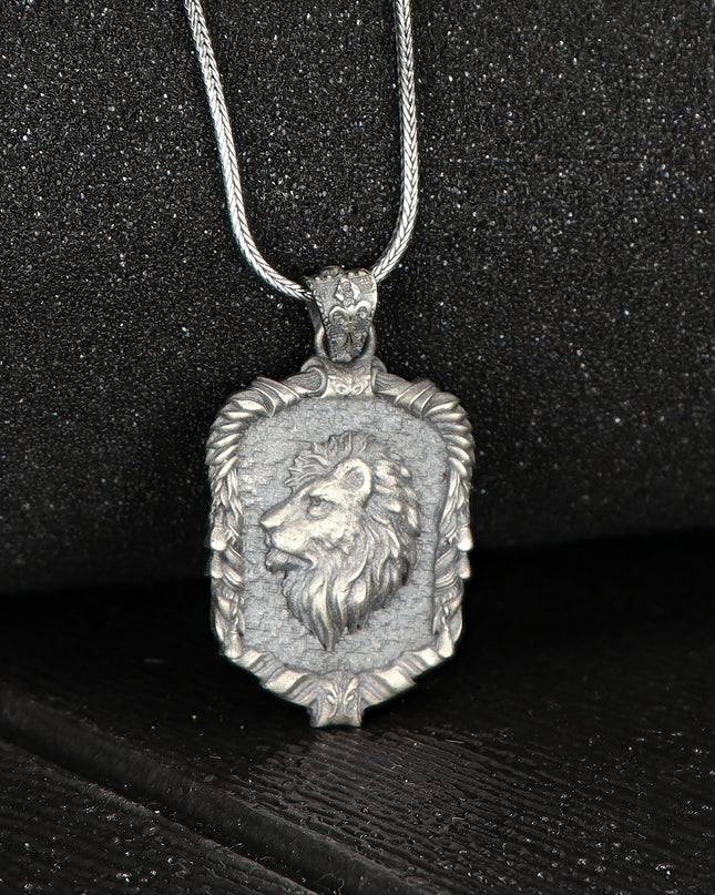 Handgemachter Löwe Halskette 925 Sterling Silber