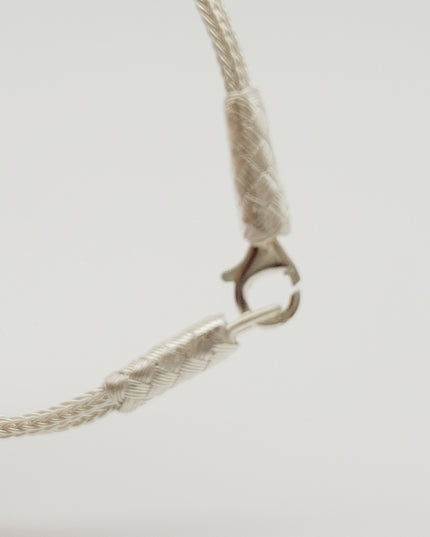 Unisex  Geflochtenes Armband 925er Silber Sailor Weiß