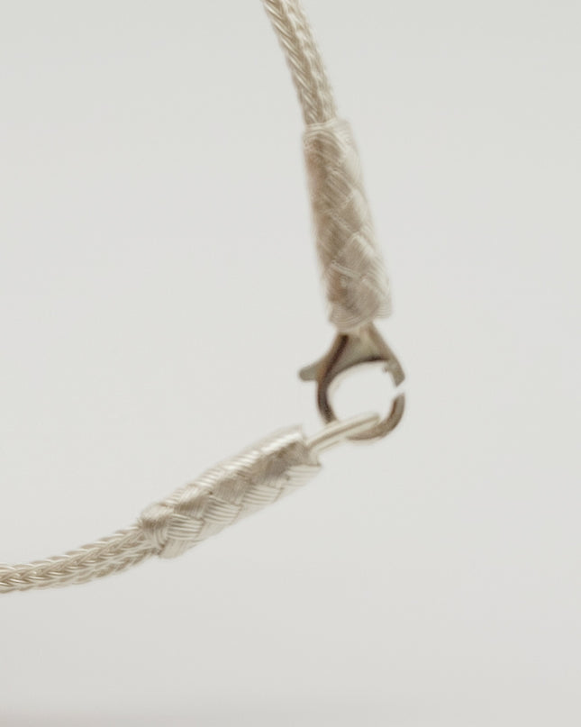 Unisex  Geflochtenes Armband 925er Silber Sailor Weiß