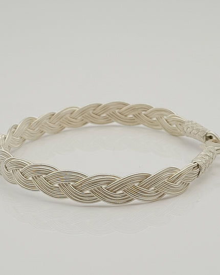 Geflochtenes Armband 925er Silber Diesseits Weiß