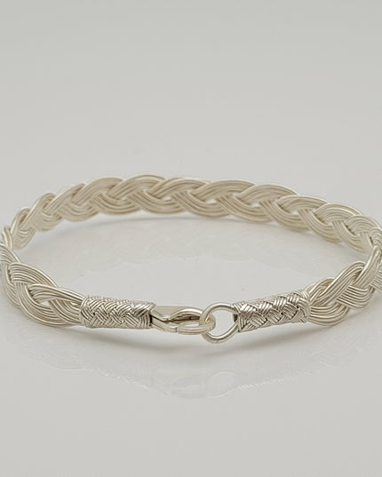 Geflochtenes Armband 925er Silber Diesseits Weiß