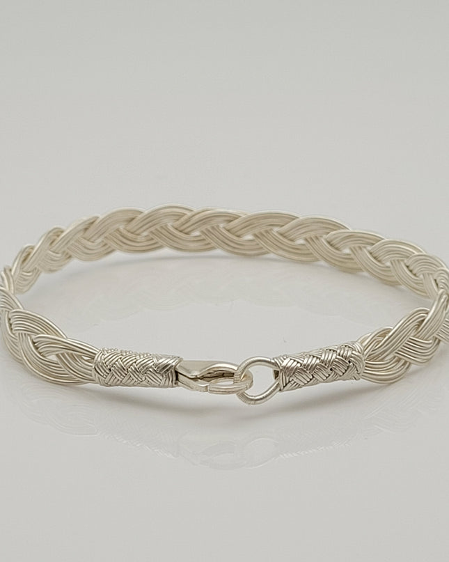 Geflochtenes Armband 925er Silber Diesseits Weiß