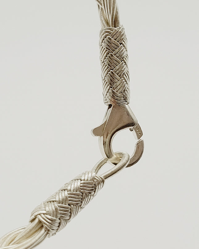 Geflochtenes Armband 925er Silber Diesseits Weiß