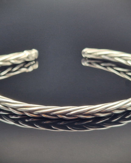 925 Silber Unisex Handgemachter Armreif Bangle