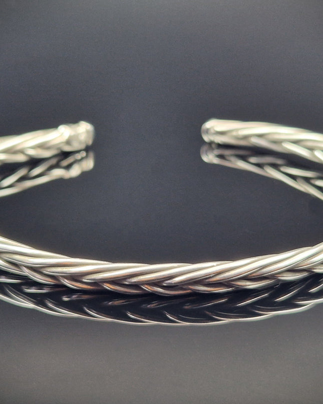 925 Silber Unisex Handgemachter Armreif Bangle