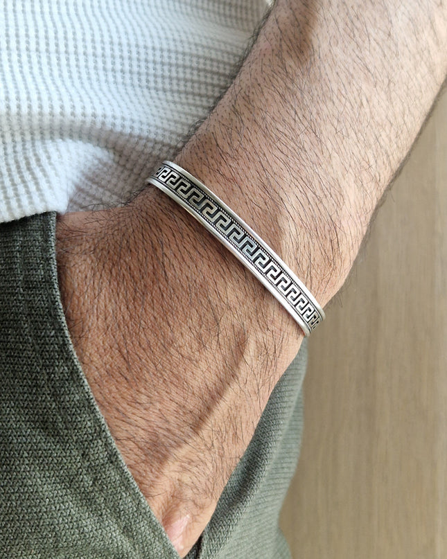 925 Silber Unisex Handgemachter Armreif