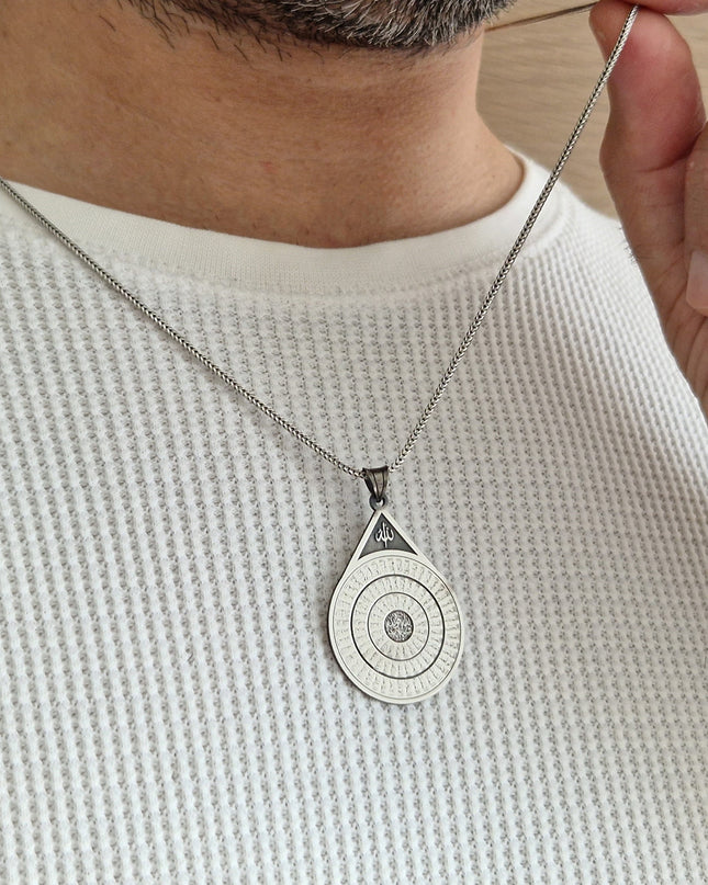 99 Namen Allahs Halskette 925 Sterling Silber