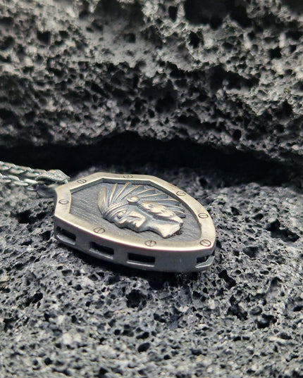 Indianerhäuptling Halskette 925 Sterling Silber