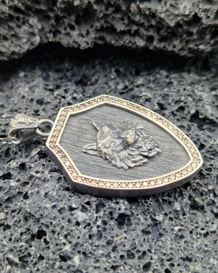 Wolf Halskette 925 Sterling Silber