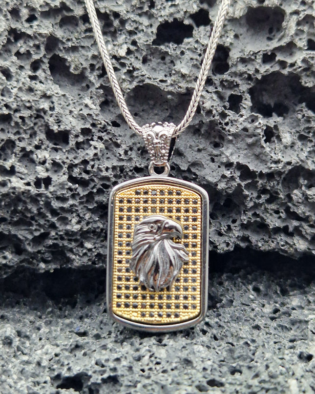 Adler Halskette 925 Sterling Silber mit Zirkon