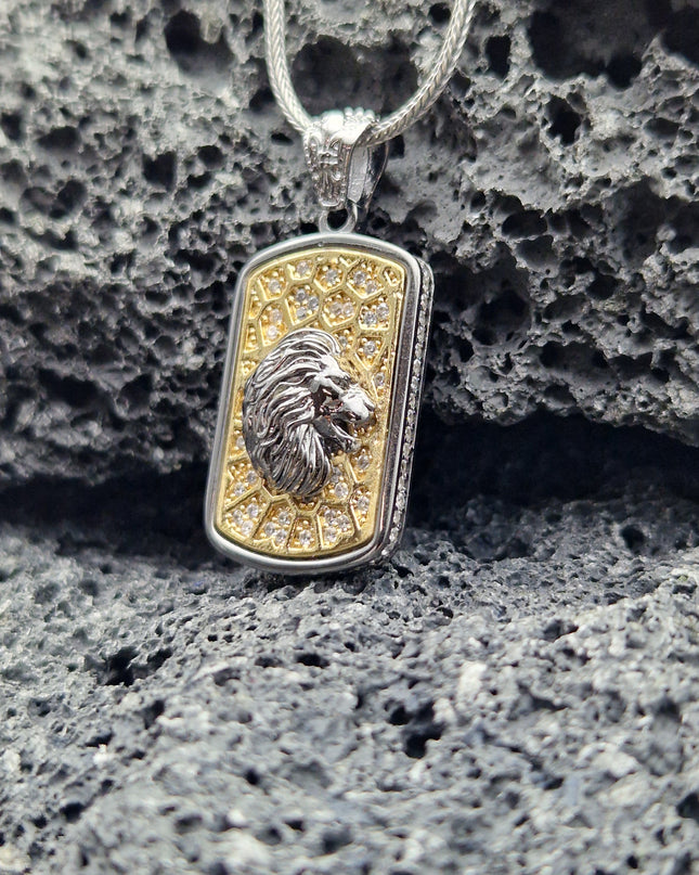 Löwe Halskette 925 Sterling Silber