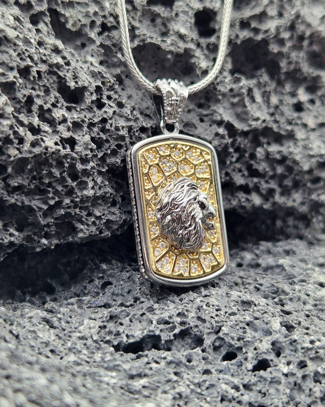 Löwe Halskette 925 Sterling Silber