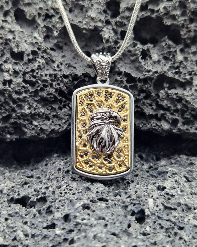 Adler Halskette 925 Sterling Silber mit Zirkon