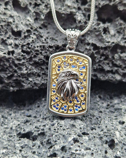 Adler Halskette 925 Sterling Silber mit Zirkon