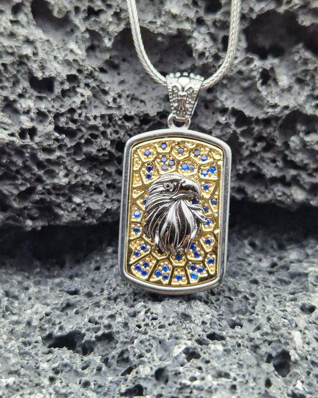 Adler Halskette 925 Sterling Silber mit Zirkon