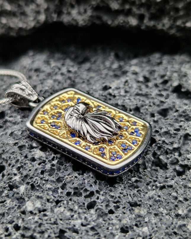 Adler Halskette 925 Sterling Silber mit Zirkon